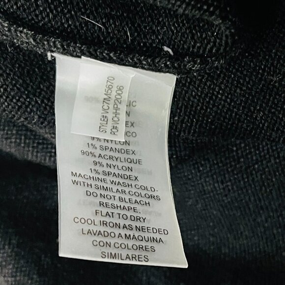 Vince Camuto Knit Dress Women Medium Black Ruffle Sleeve Trim A-Line Career - Picture 12 of 12